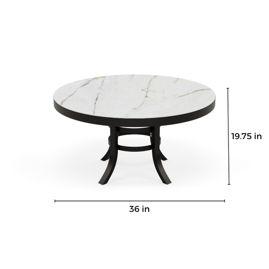 Round Coffee Tables - Multiple Colors and Sizes-DIMENSION-FRONT