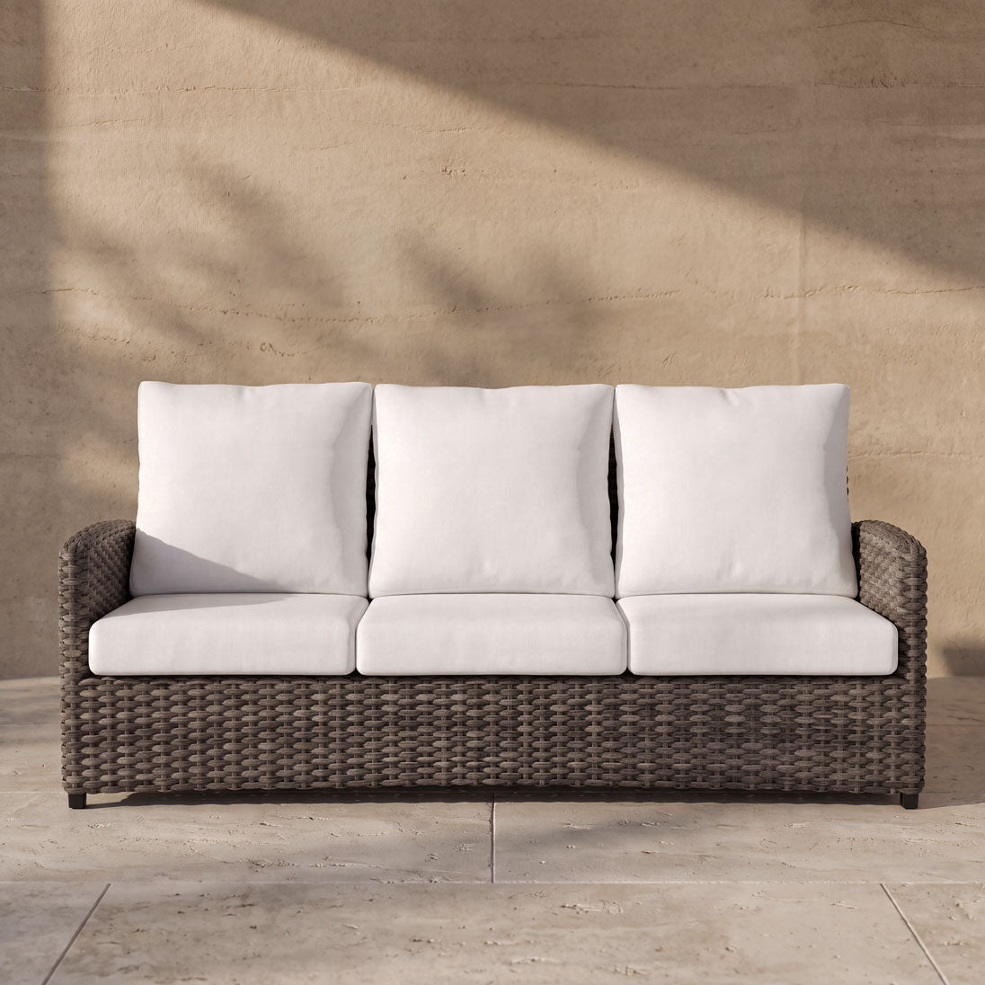 Malibu Sofa Featuring “Blanco” Solution-Dyed Polyester Cushions