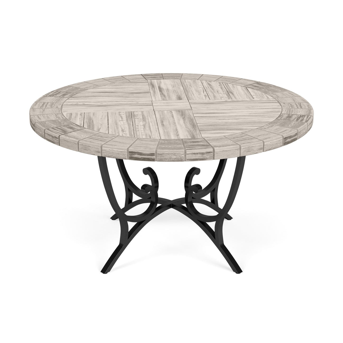 Weathered 54" Round Dining Table with a Rancho Base