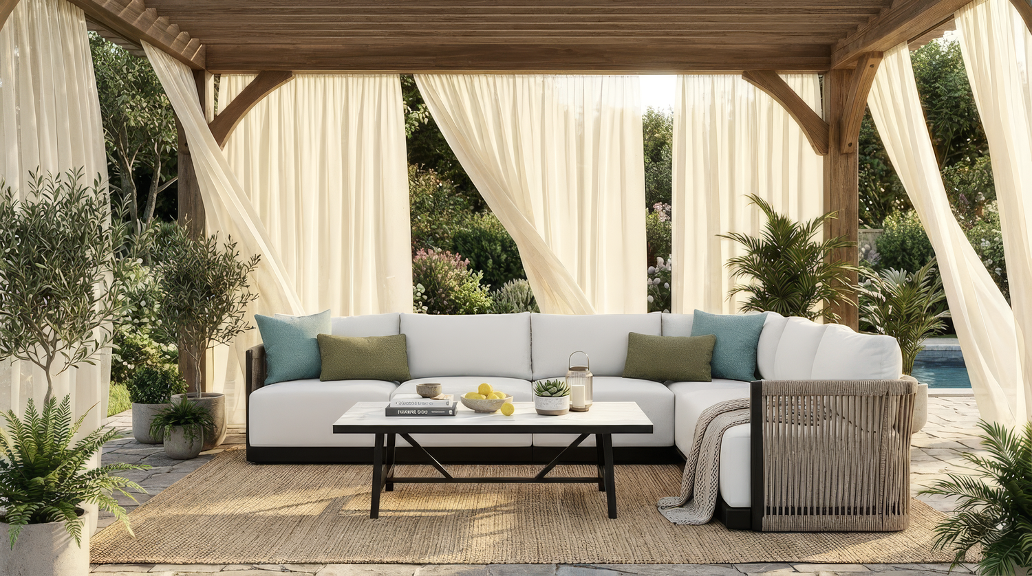 image of resort collection wth white cushions