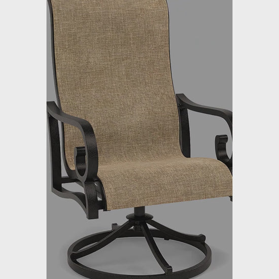 Rancho Sling Swivel Dining Chair