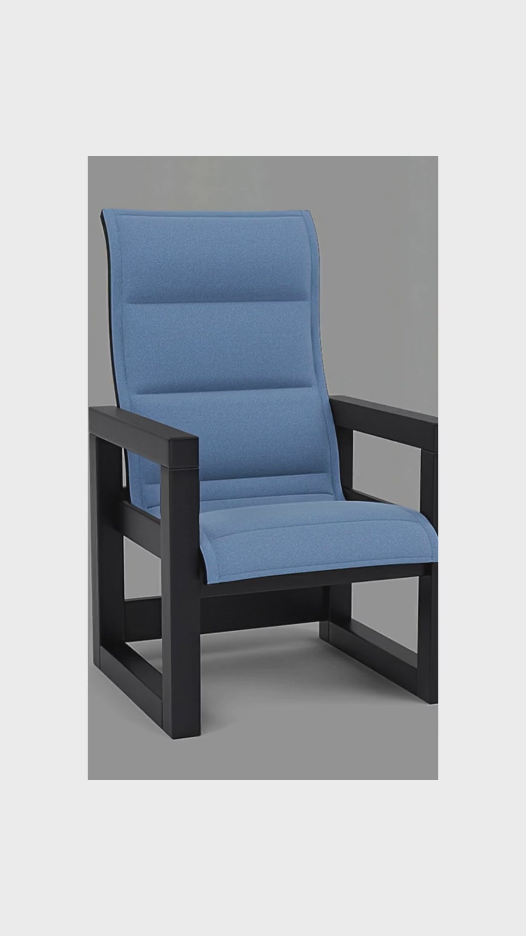 Frame Padded Sling High Back Dining Chair