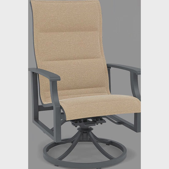 Rockport Padded Sling Swivel Dining Chair