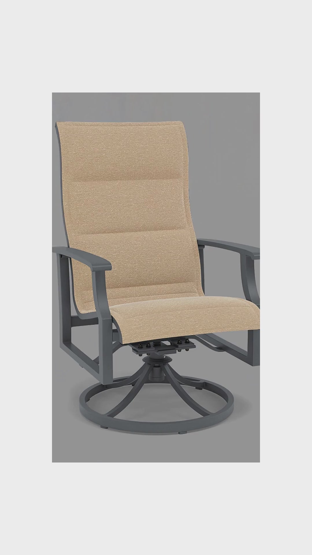 Rockport Padded Sling Swivel Dining Chair