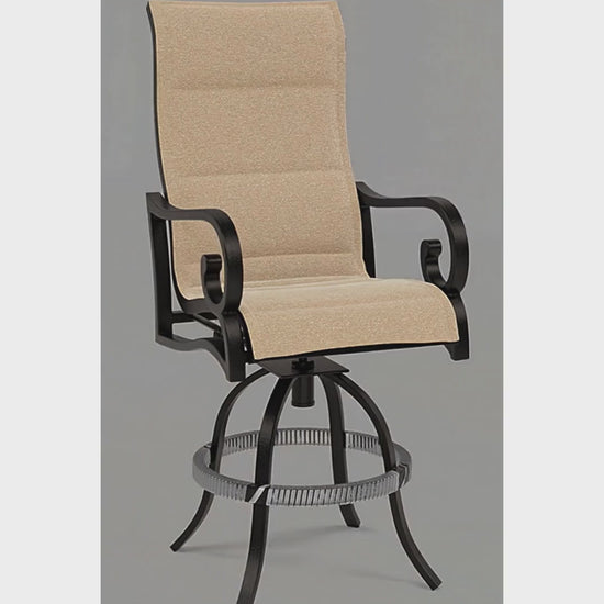 Rancho Padded Sling Swivel Balcony Chair