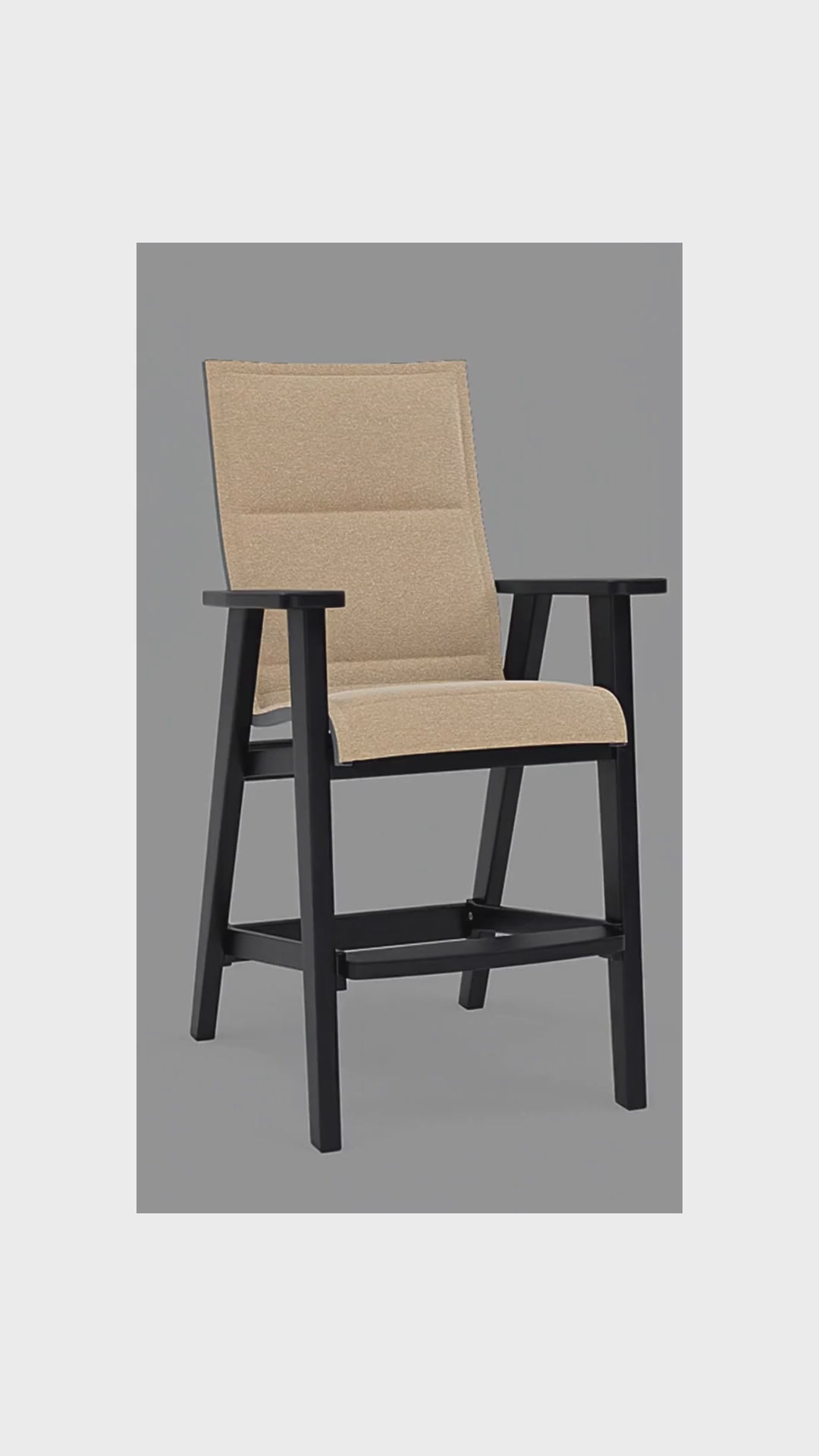 Patriot High Back Padded Sling Barstool