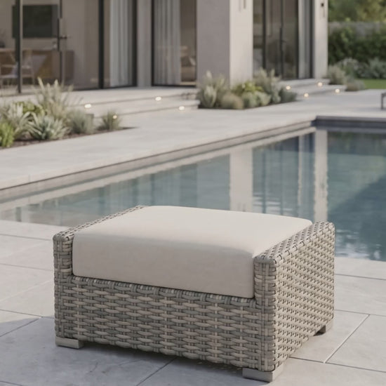 Loire Valley Ottoman with soft Bliss cushion by Paddy O' Furniture.