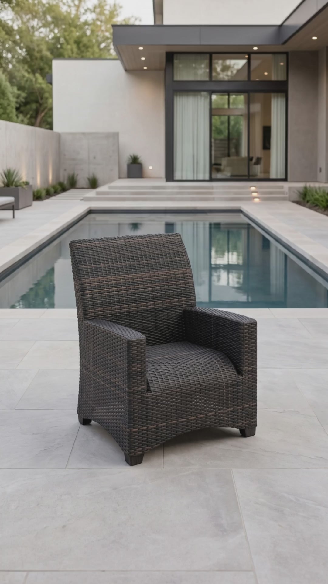 Ventura Woven Club Chair with handwoven textures and built-in cushion seat by Paddy O' Furniture