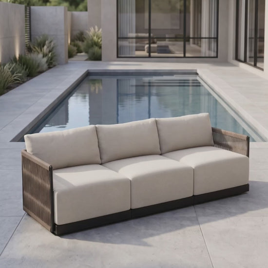 Paddy O' Furniture Resort Sofa featuring deep-seated luxury cushions for outdoor living spaces