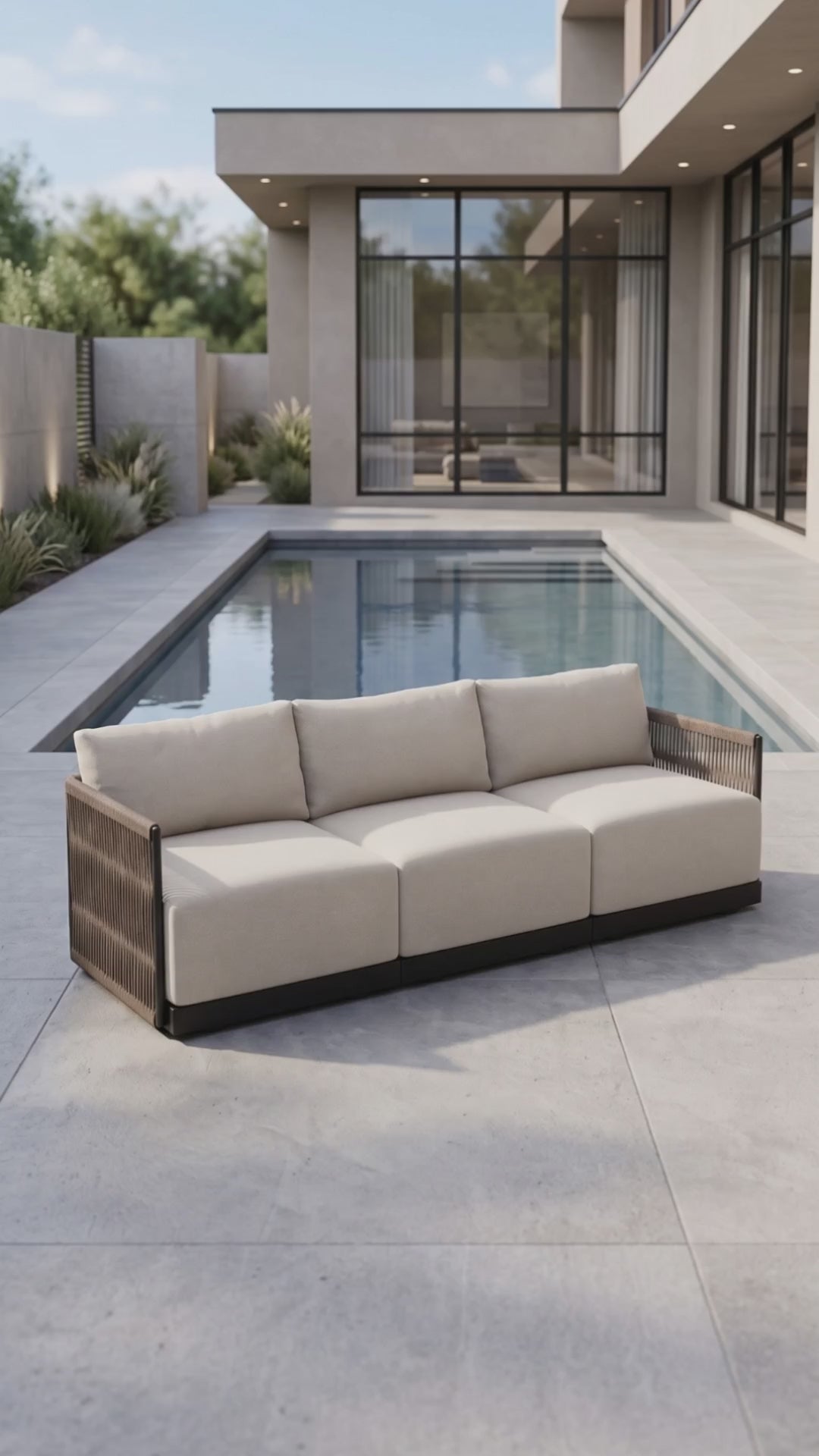 Paddy O' Furniture Resort Sofa featuring deep-seated luxury cushions for outdoor living spaces