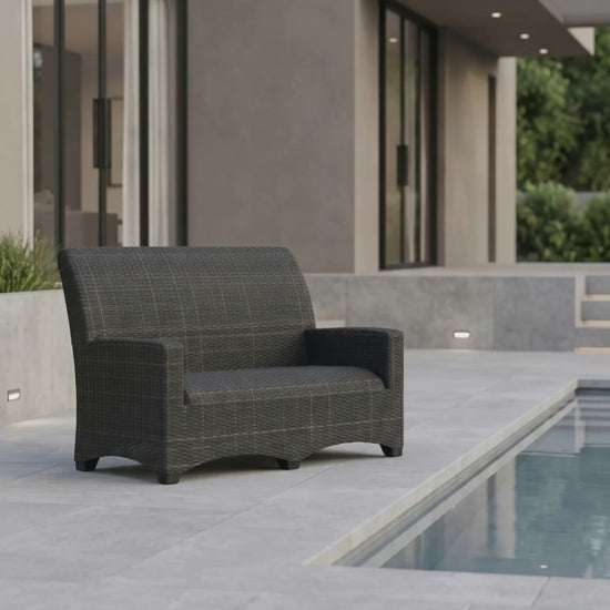 Ventura Woven Loveseat with integrated cushion seating by Paddy O' Furniture