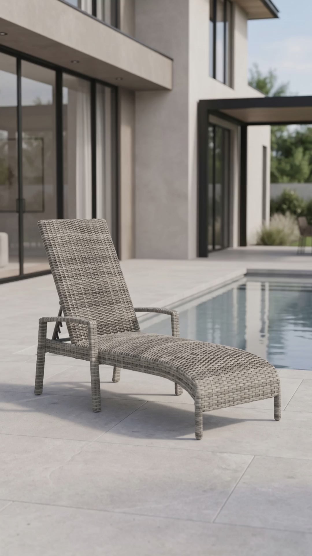 Malibu Chaise Lounge with built-in cushioning by Paddy O' Furniture.