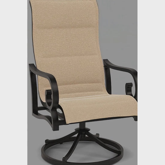 Rancho Padded Sling Swivel Dining Chair