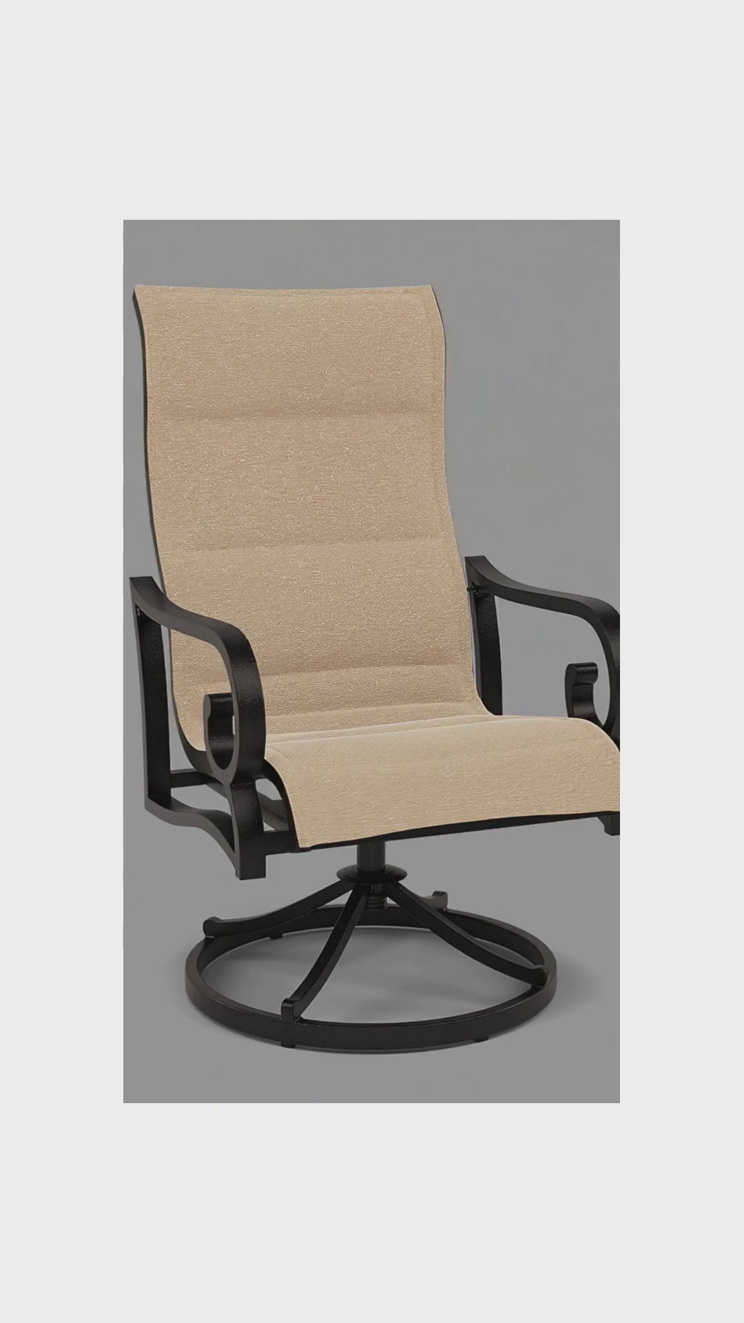 Rancho Padded Sling Swivel Dining Chair