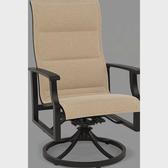 Newport Padded Sling Swivel Dining Chair