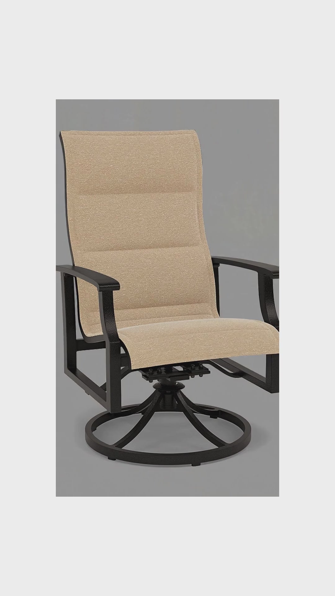 Newport Padded Sling Swivel Dining Chair