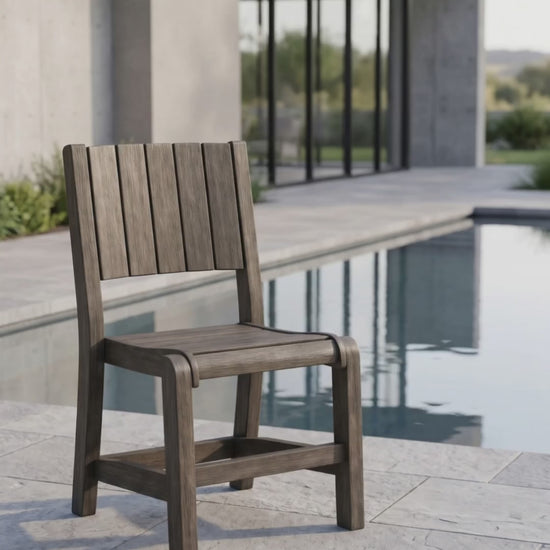 Asheville dining side chair by Paddy O' Furniture, showcasing its elegant outdoor design.