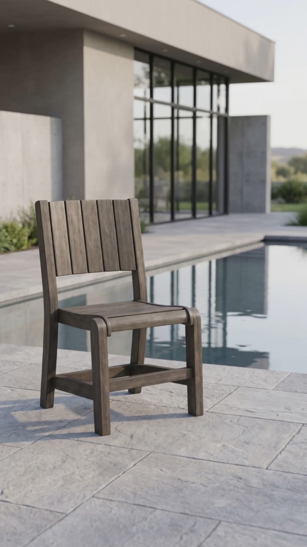 Asheville dining side chair by Paddy O' Furniture, showcasing its elegant outdoor design.