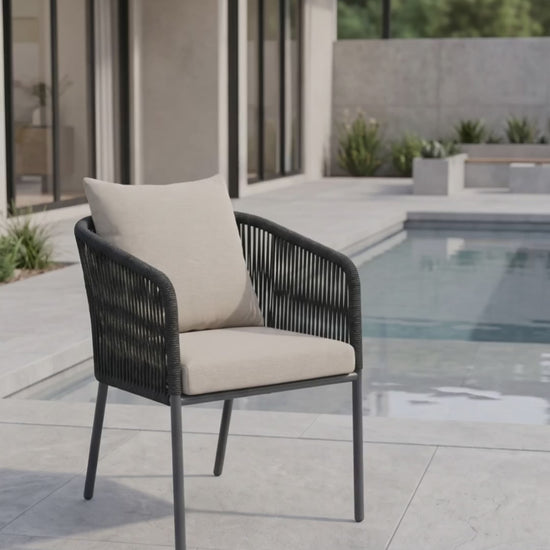 Villa Condo Club Chair by Paddy O' Furniture featuring a sleek frame and comfortable cushions.
