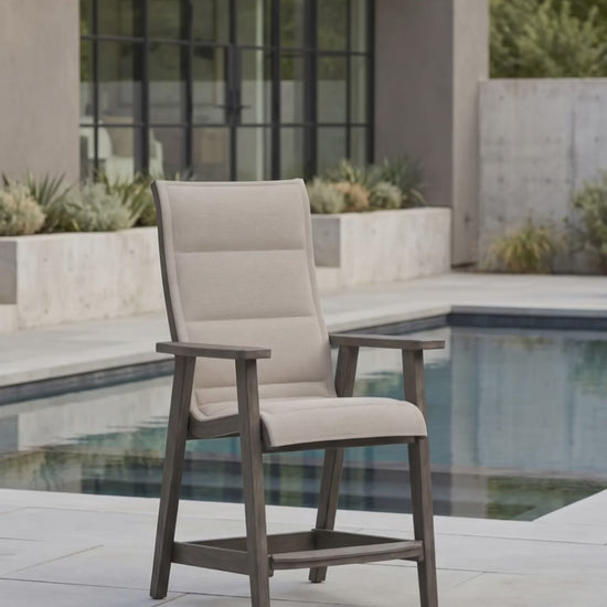 Elevated Outdoor Patriot Padded Sling Balcony Chair in Bliss Fabric