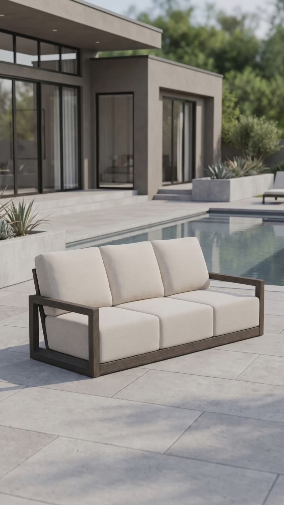 Paddy O' Furniture Frame 85-inch modern outdoor sofa