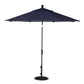 9' Push Button Tilt Treasure Garden Market Umbrella with Black Frame