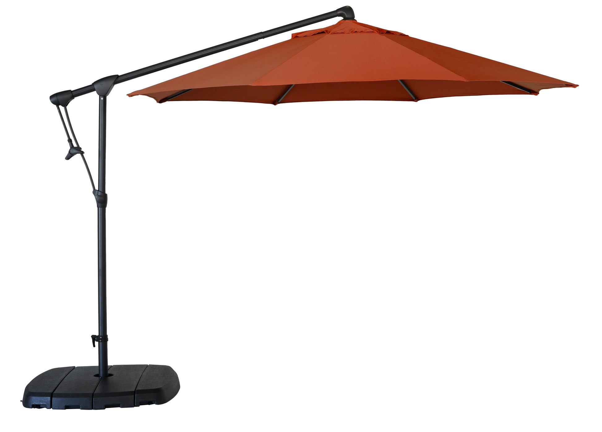 Burnt Orange 10' Treasure Garden Cantilever Umbrella with Black Frame