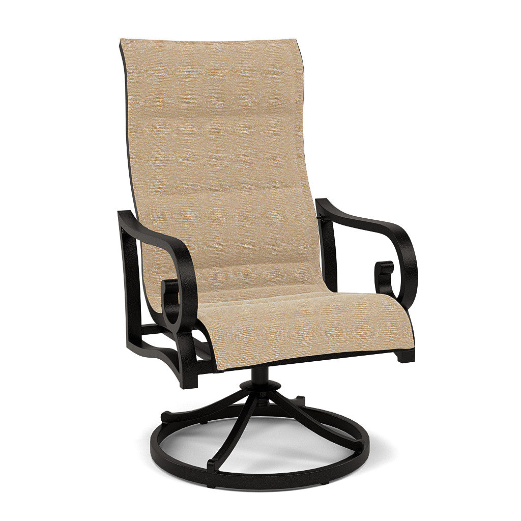 Rancho Padded Sling Swivel Dining Chair