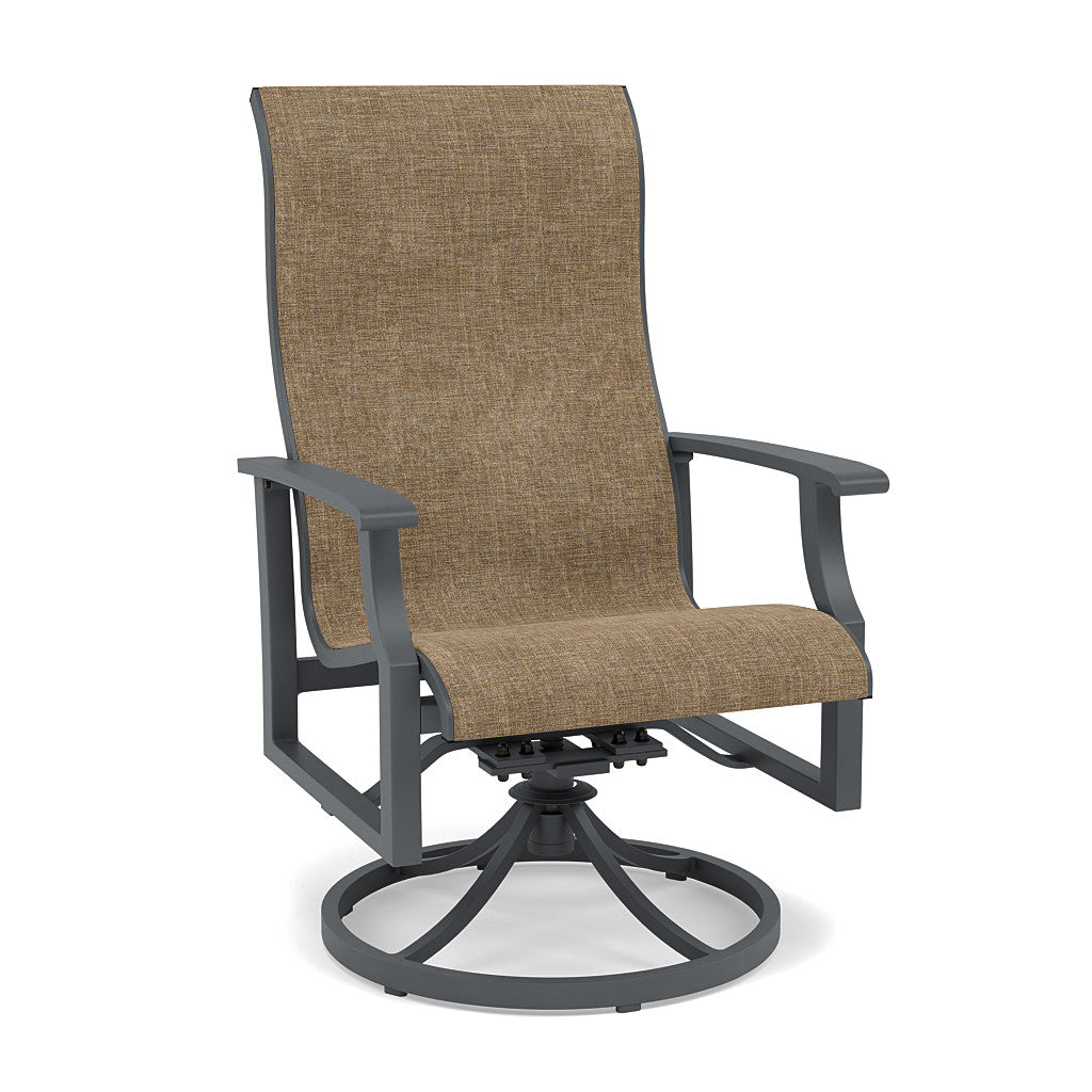 Rockport Sling Swivel Dining Chair