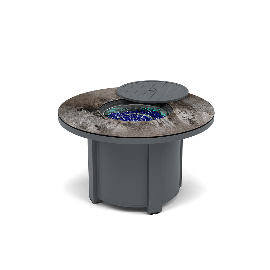 44" Round Chat Fire Pit Table - Multiple Colors and Top Patterns
