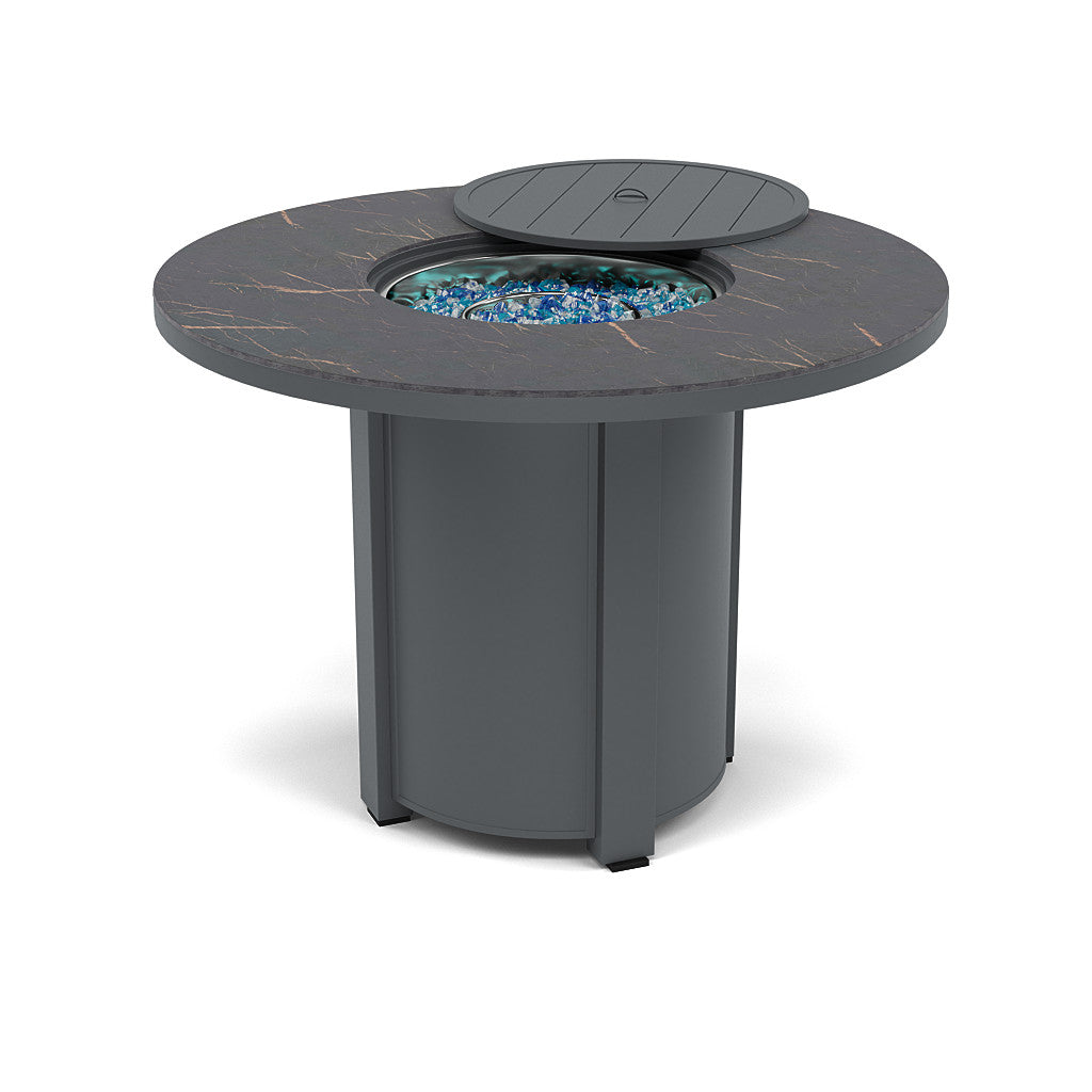 54" Round Balcony Fire Pit Table - Multiple Colors and Top Patterns