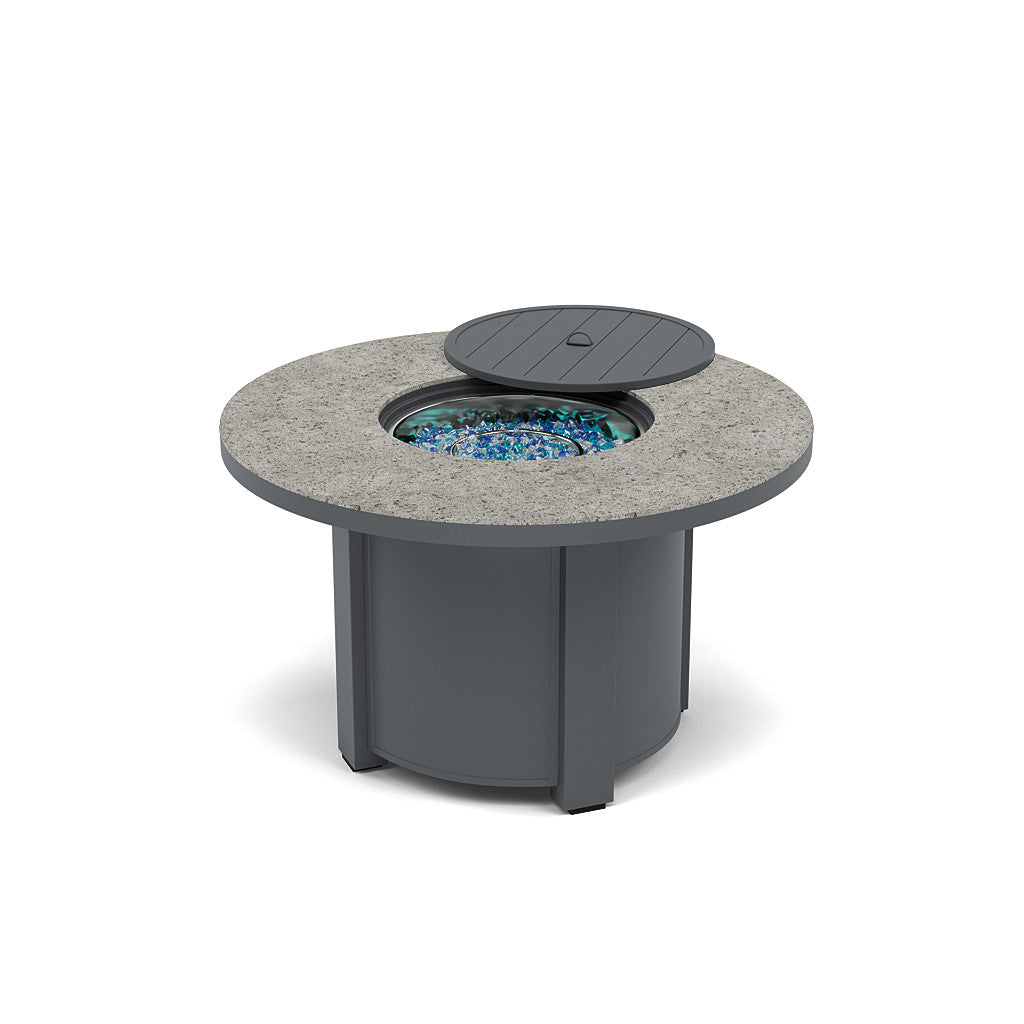 44" Round Chat Fire Pit Table - Multiple Colors and Top Patterns