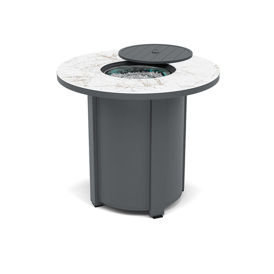 44" Round Balcony Fire Pit Table - Multiple Colors and Top Patterns